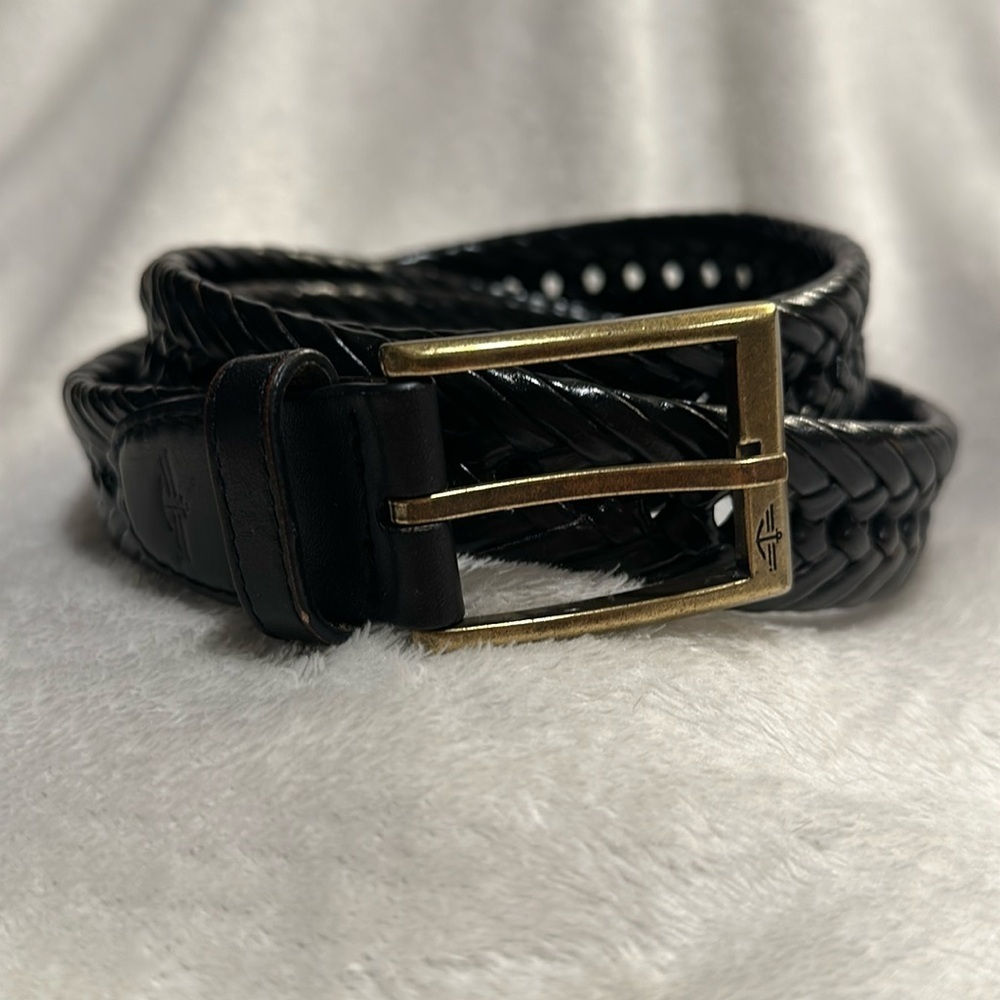 Dockers  Black Braided Belt, Excellent Condition Infinity Holes 46.5 Inches!